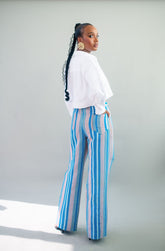 Turquoise Ripped Pants